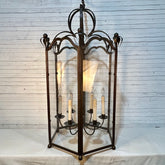 Ironware International Lantern Style Hanging Light, Hexagon
